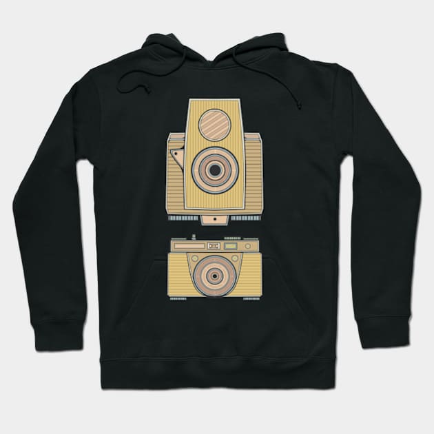 Yellow Vintage Camera Hoodie by milhad